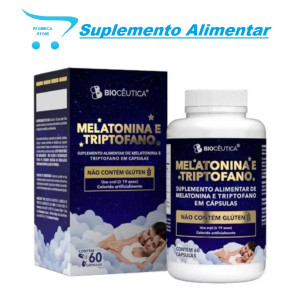 Suplemento Alimentar Melatonina e L-Triptofano 60cps
