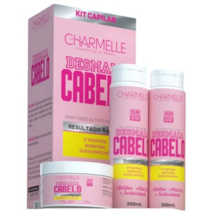 Kit Capilar Desmaia Cabelo Charmelle 3 Produtos – Shampoo, Condicionador e Máscara Kit Capilar Desmaia Cabelo Charmelle 3 Produtos – Shampoo, Condicionador e Máscara