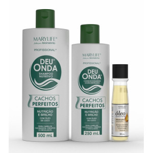 Kit Capilar Mary Life Mary Deu Onda - Tratamento Completo 3 Itens