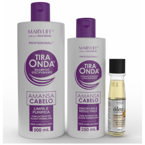 Kit Capilar Mary Life Tira Onda - Efeito Alinhado e Anti-Frizz (3 Itens)