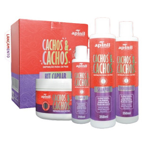 Kit Capilar Cachos & Cachos Apinil com 4 itens
