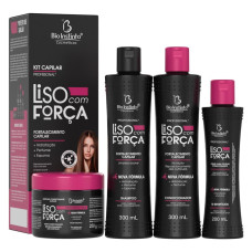 Kit Capilar Liso Com Força - 4 itens Kit Capilar Liso Com Força - 4 itens