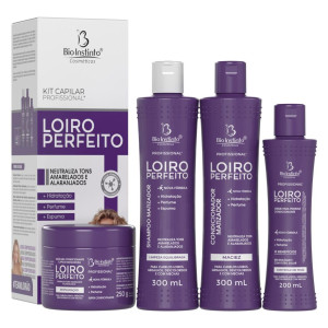 Kit Capilar Matizador Loiro Perfeito Bio - 4 itens
