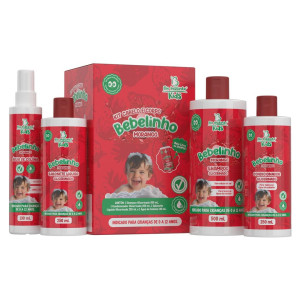 Kit Infantil Cabelo e Corpo Bebelinho Morango 4 itens